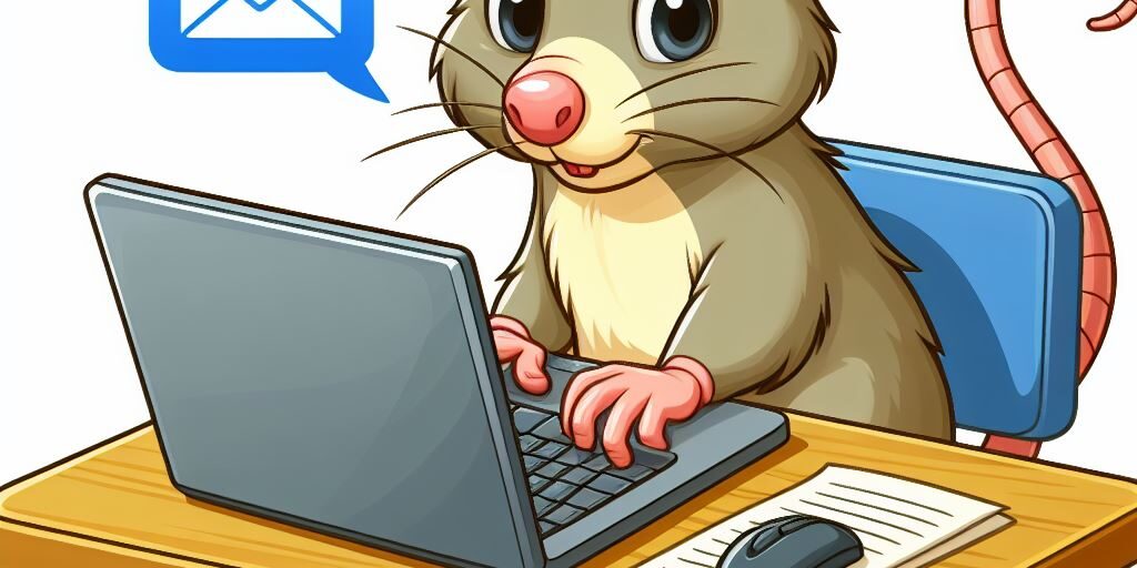 cartoon rat computer ai